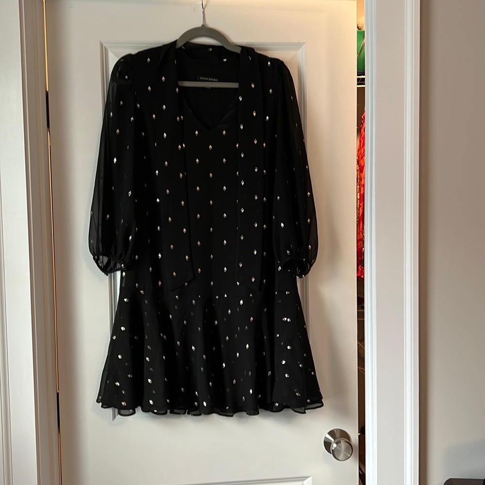 Black and gold dress